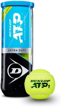 Теннисные мячи ATP Extra Duty в банке, 3 мяча, для обычных и жестких покрытий DUNLOP