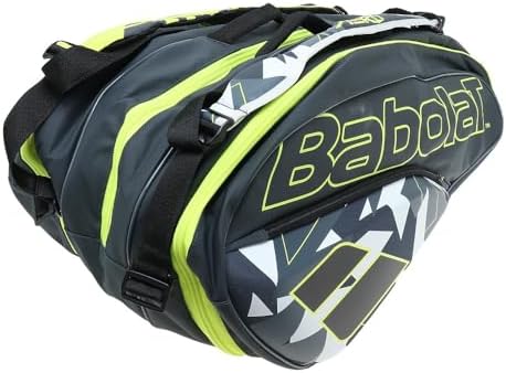 Теннисная сумка Pure Aero RHx12 в серо-желтых цветах, на 12 ракеток Babolat