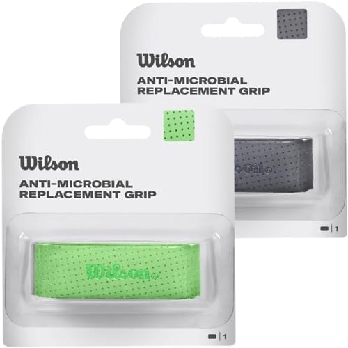 WILSON Dual Performance Tennis Racquet Replacement Grip - 2 Pack (1 Black, 1 Green) Wilson