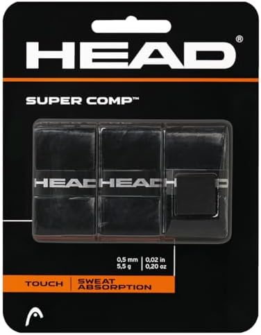 Грипс HEAD Super Comp для теннисной ракетки, 3 шт., эластомер, влагопоглощающий, удобная накладка Head