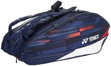 YONEX Limited Pro 9 Pack Badminton Tennis Racquet Bag (White/Navy/Red) YONEX