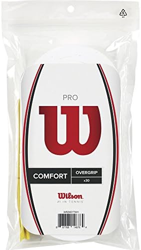 Грипсы WILSON Pro Overgrip (30 штук), белые, идеальное ощущение, для профессиональных игроков Wilson