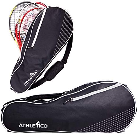 Athletico 3 Racquet Tennis Bag | Padded to Protect Rackets & Lightweight | Professional or Beginner Tennis Players | Unisex Design for Men, Women, Youth and Adults Athletico