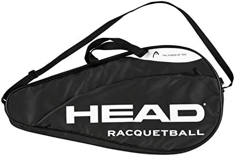 HEAD Racquetball Deluxe Coverbag - Racket Carrying Bag with Accessory Compartment & Adjustable Shoulder Strap, Black Head