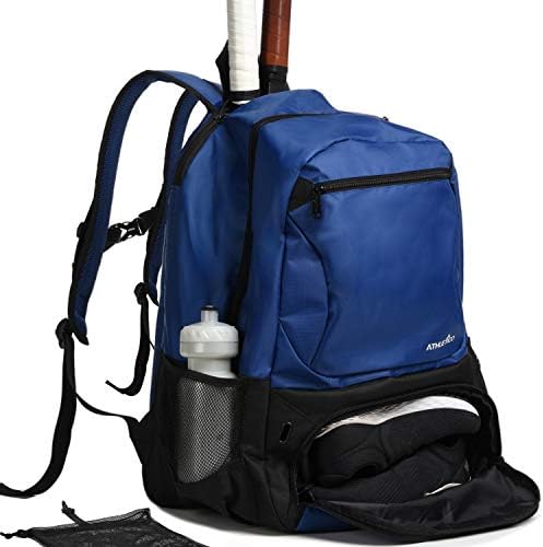 Athletico Premier Tennis Backpack - Tennis Bag Holds 2 Rackets in Padded Compartment | Separate Ventilated Shoe Compartment | Tennis Bags for Men or Women Athletico