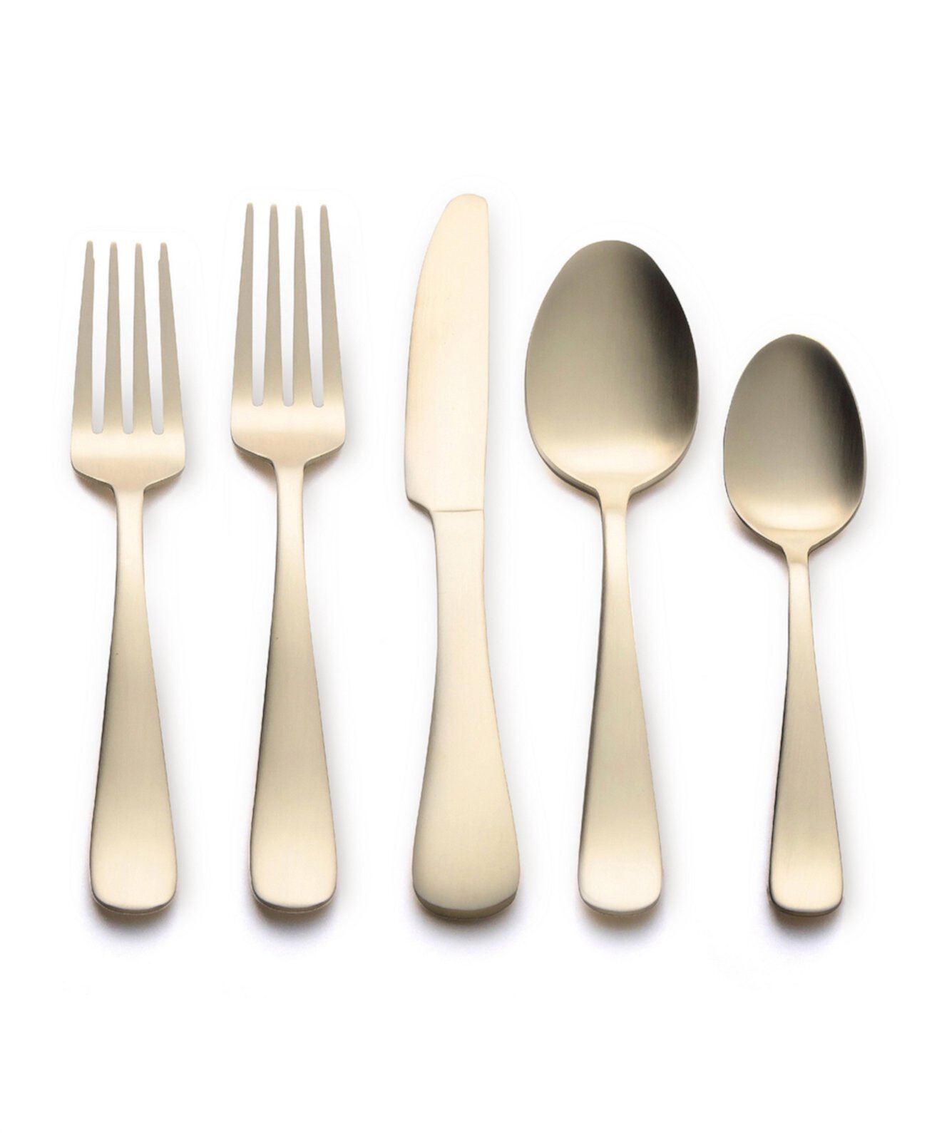 Alton Bay Gold Satin 45-Pc. Flatware Set, Service for 8 Kitchinox