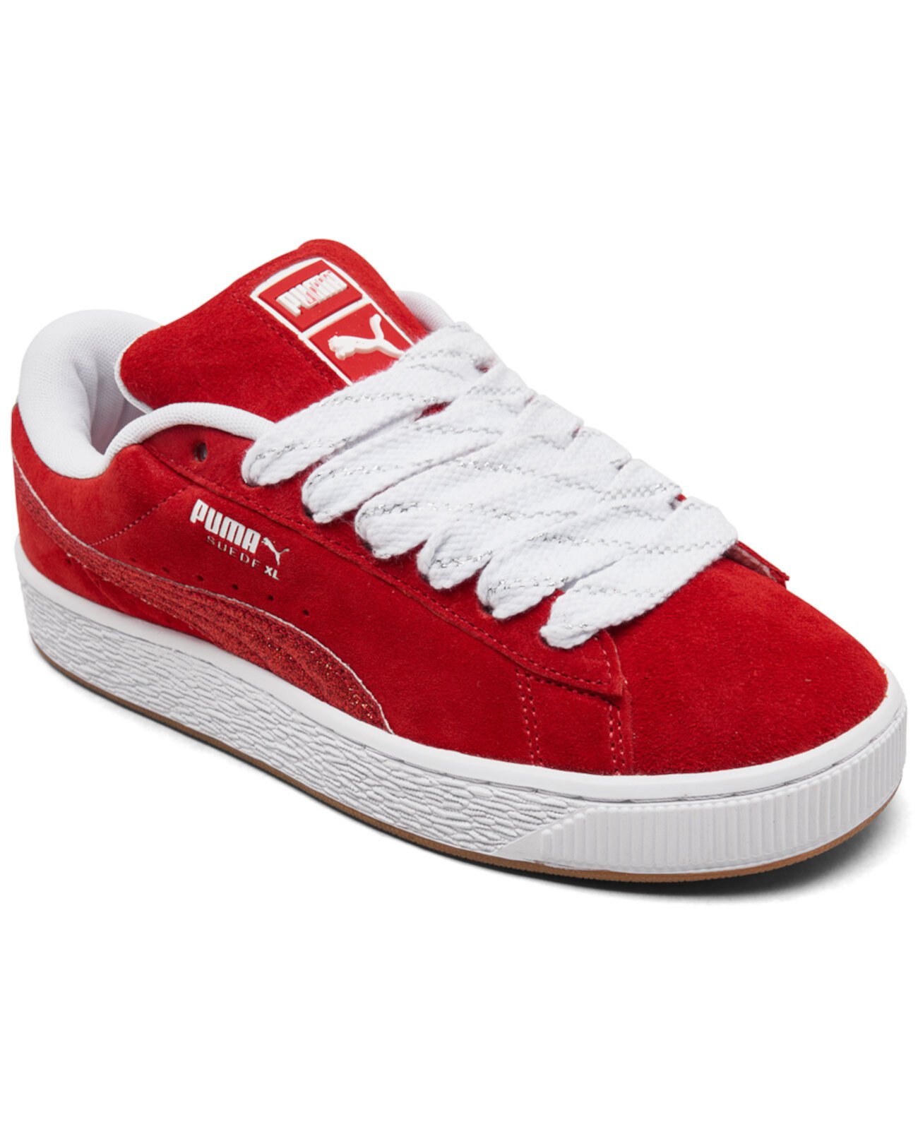 Кроссовки для девочек PUMA Suede XL Holiday Glitz с замшевым верхом и широкой шнуровкой Puma