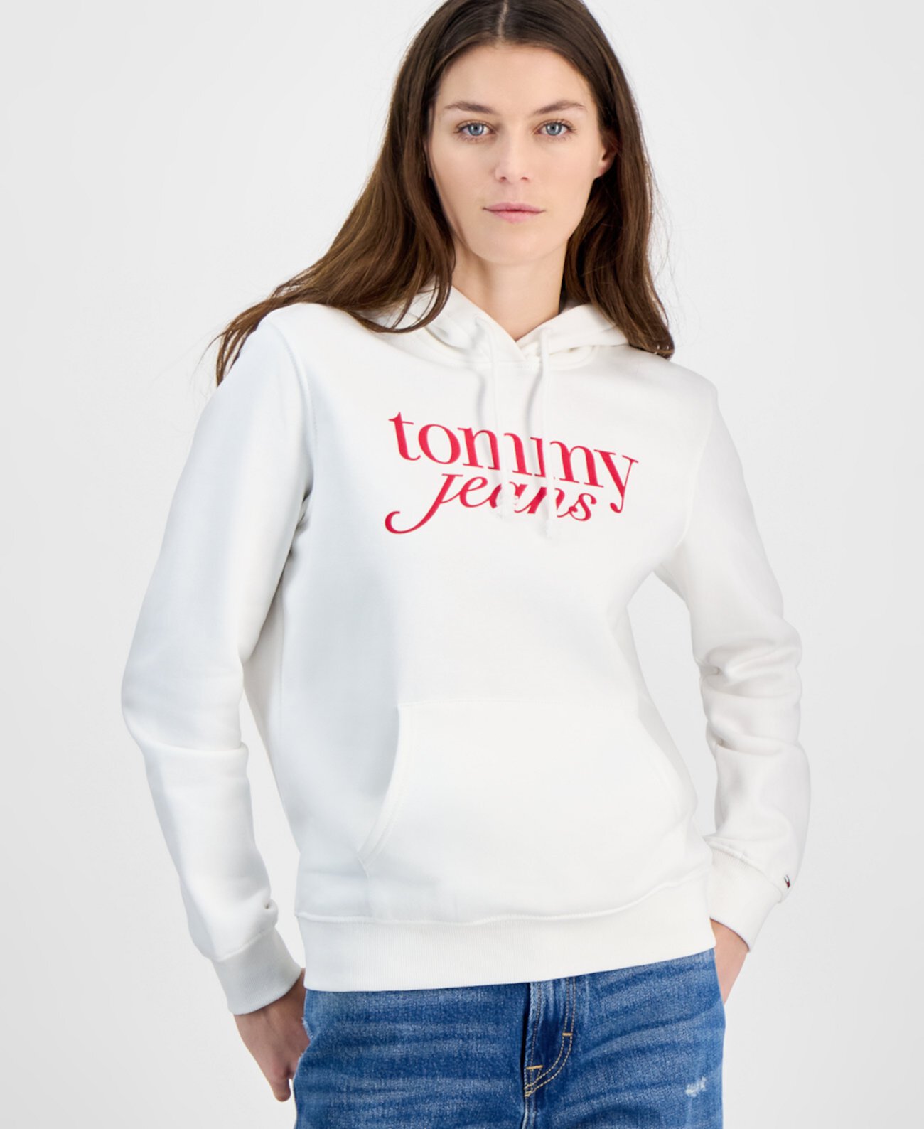 Женское худи Tommy Jeans с логотипом, капюшоном и карманом-кенгуру Tommy Jeans