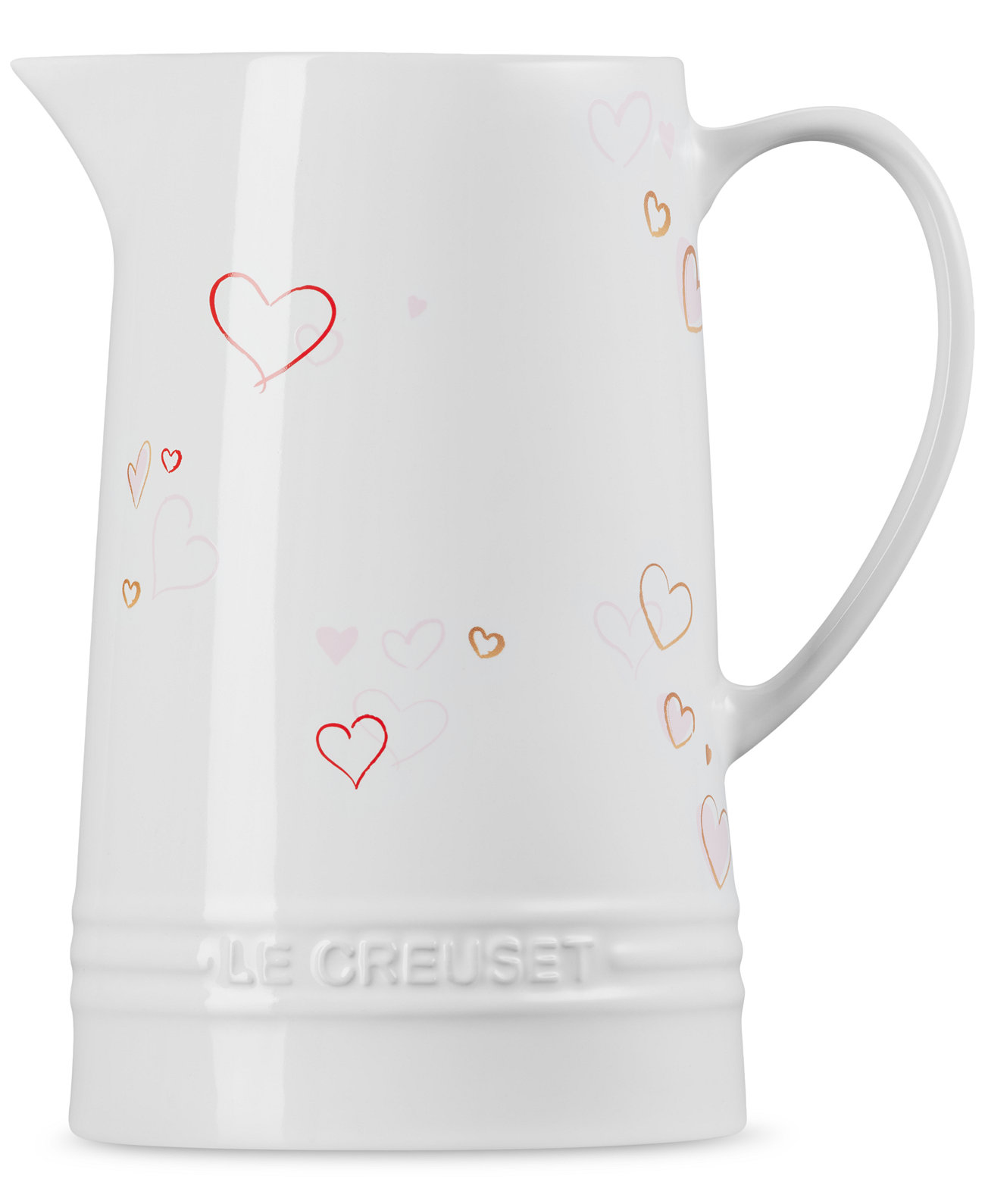 Глиняный кувшин Signature Mon Coeur, 1,6 л, с приятным дизайном в сердечки Le Creuset