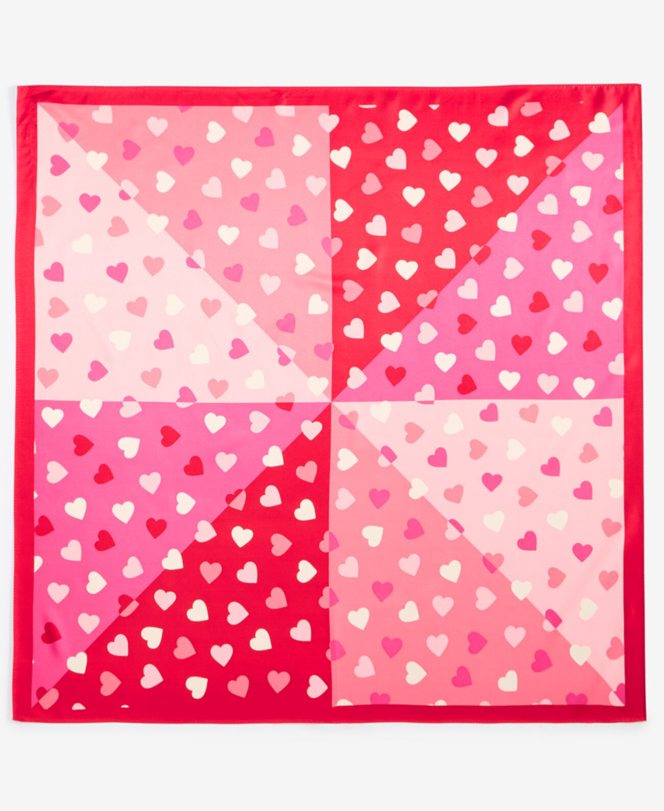 Colorblock Hearts Square Scarf, Exclusively at Macy's Holiday Lane