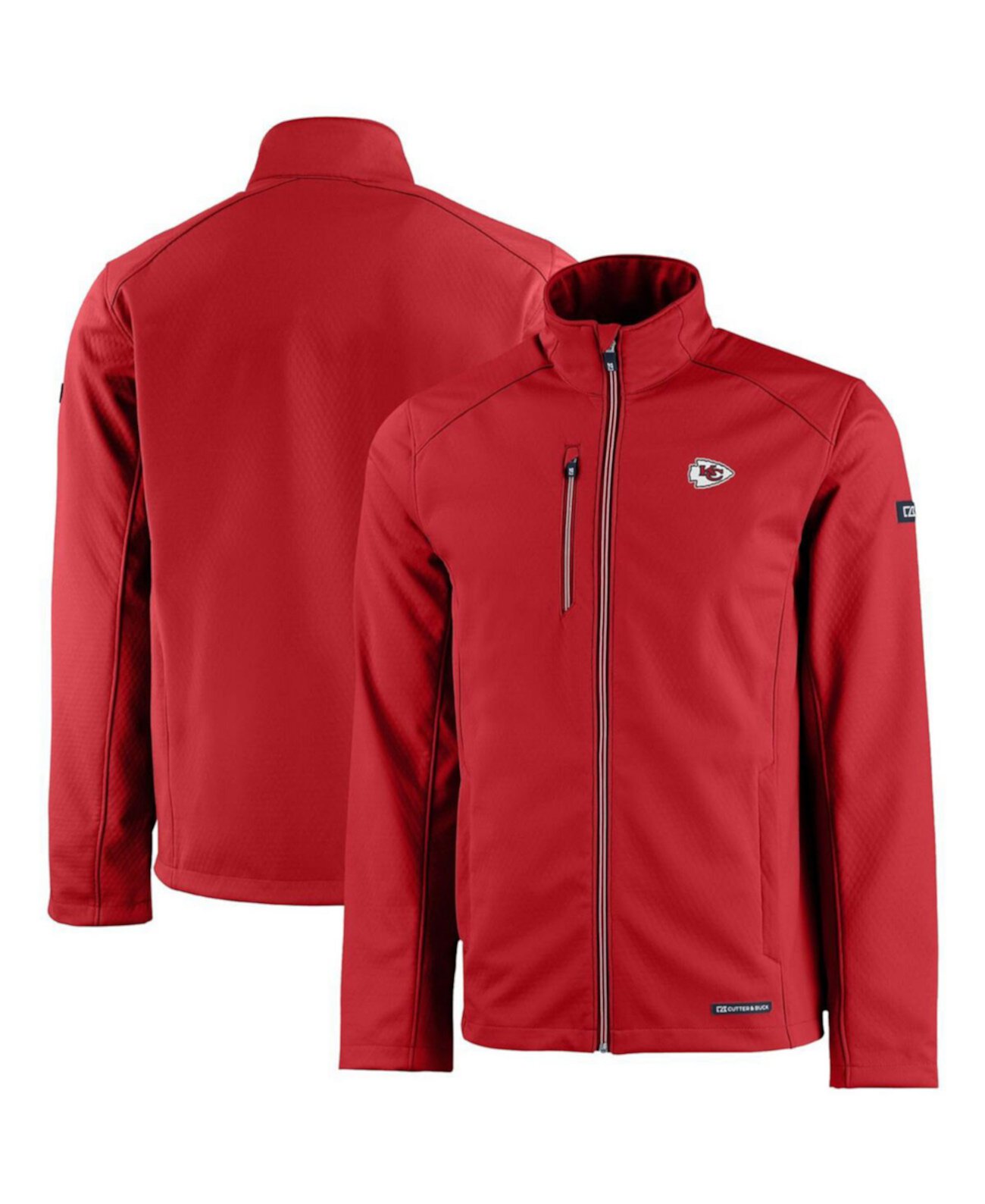 Мужская красная куртка Kansas City Chiefs Evoke Eco Softshell с флисовой подкладкой и защитой от ветра и дождя Cutter & Buck