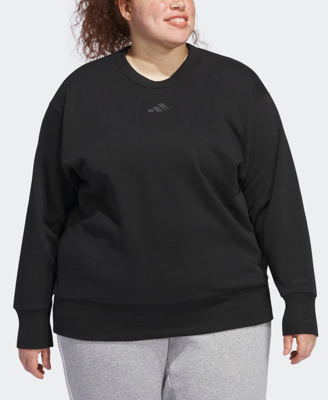 Худи Adidas Plus Size All SZN из супер мягкого флиса с вышивкой Adidas