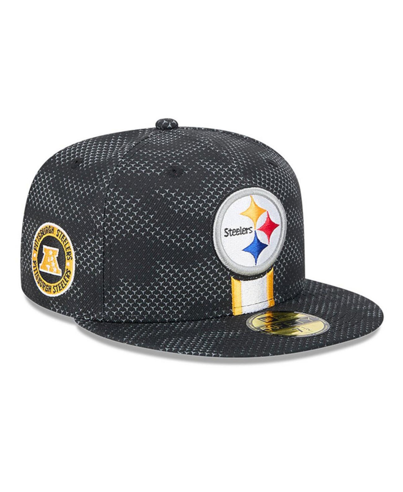 Мужская черная бейсболка Pittsburgh Steelers 2024 Sideline 59FIFTY, структура под размер New Era