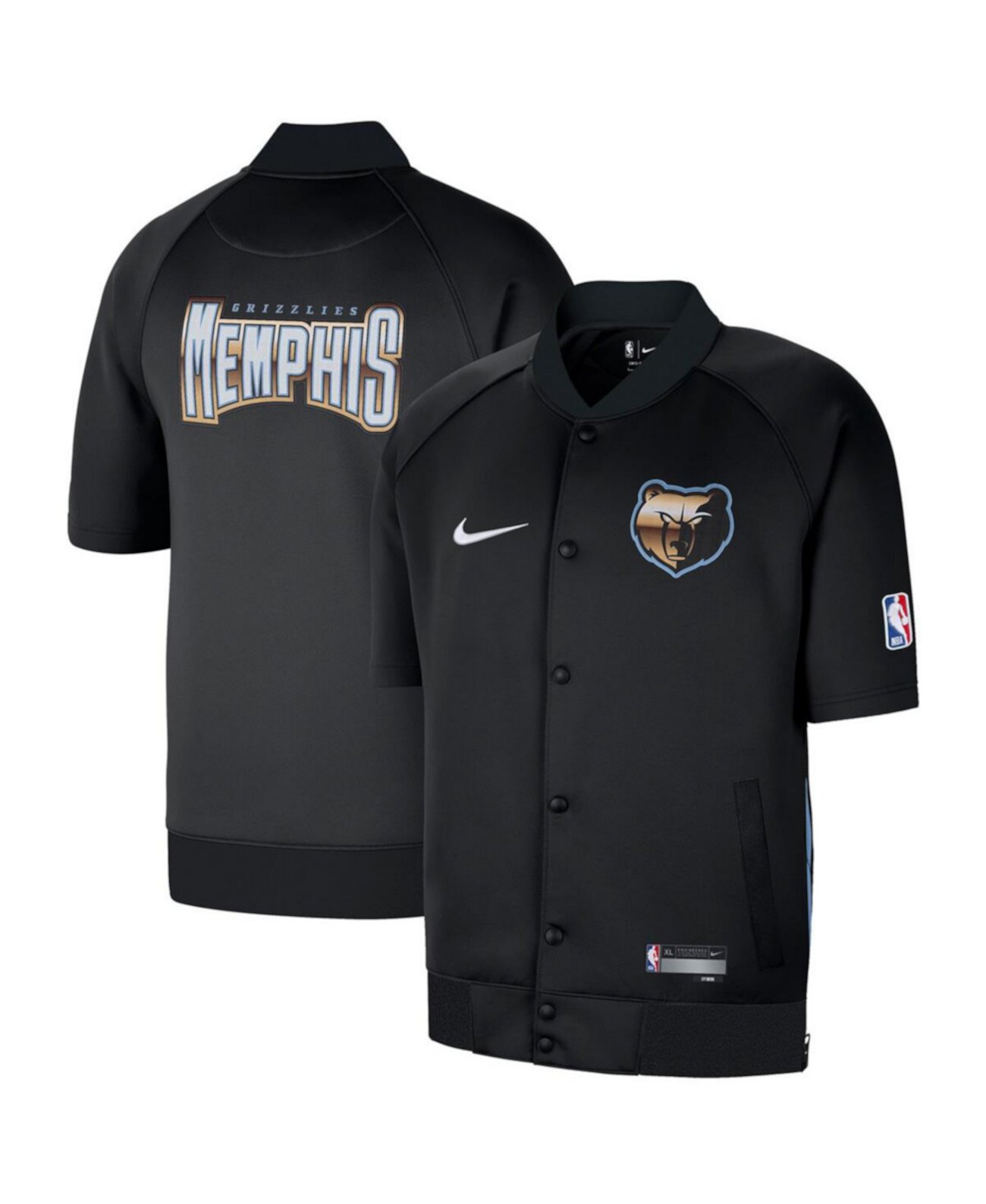 Мужская короткая куртка Memphis Grizzlies Nike City Edition 2022/23 в черном цвете с воротником Nike