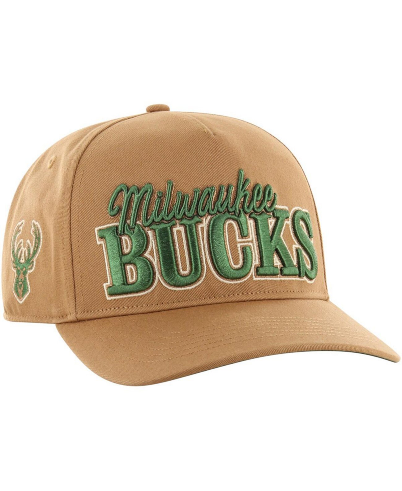 Регулируемая шляпа Milwaukee Bucks Barnes Hitch для мужчин, 100% хлопок '47 Brand