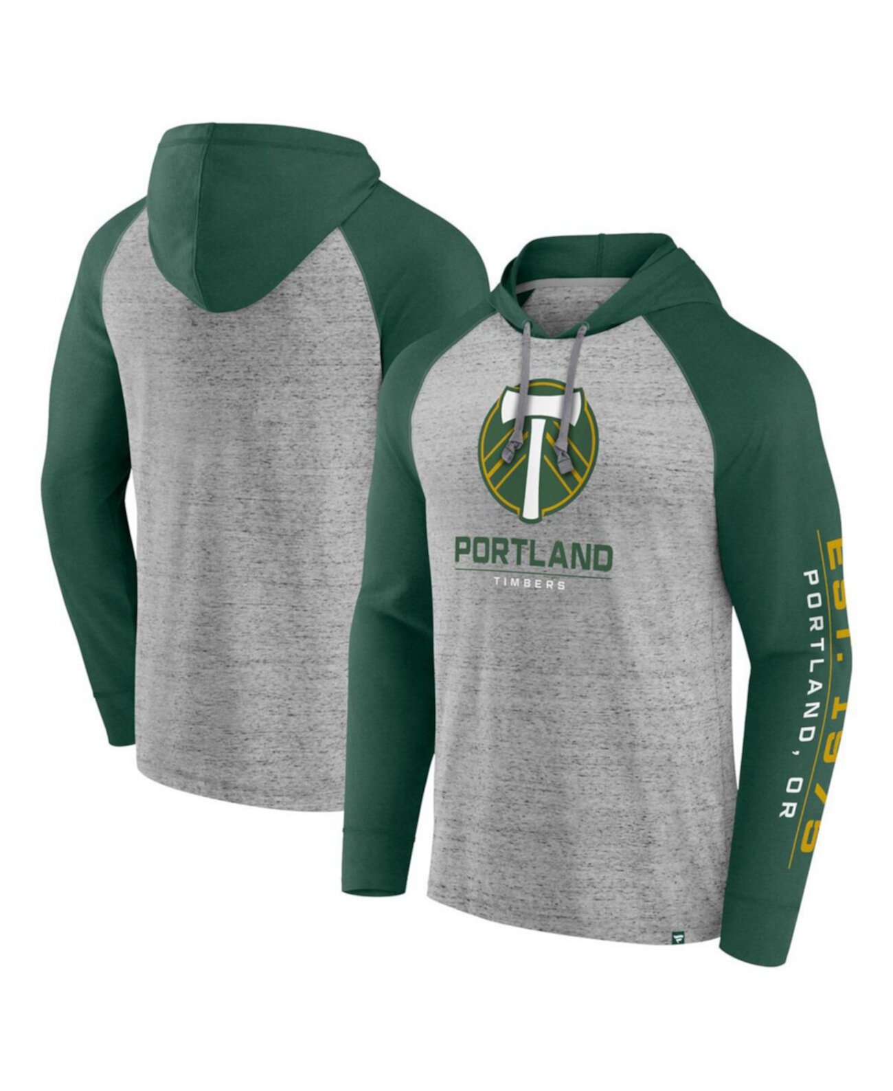 Худи с длинными рукавами Fanatics Steel Portland Timbers с капюшоном Fanatics