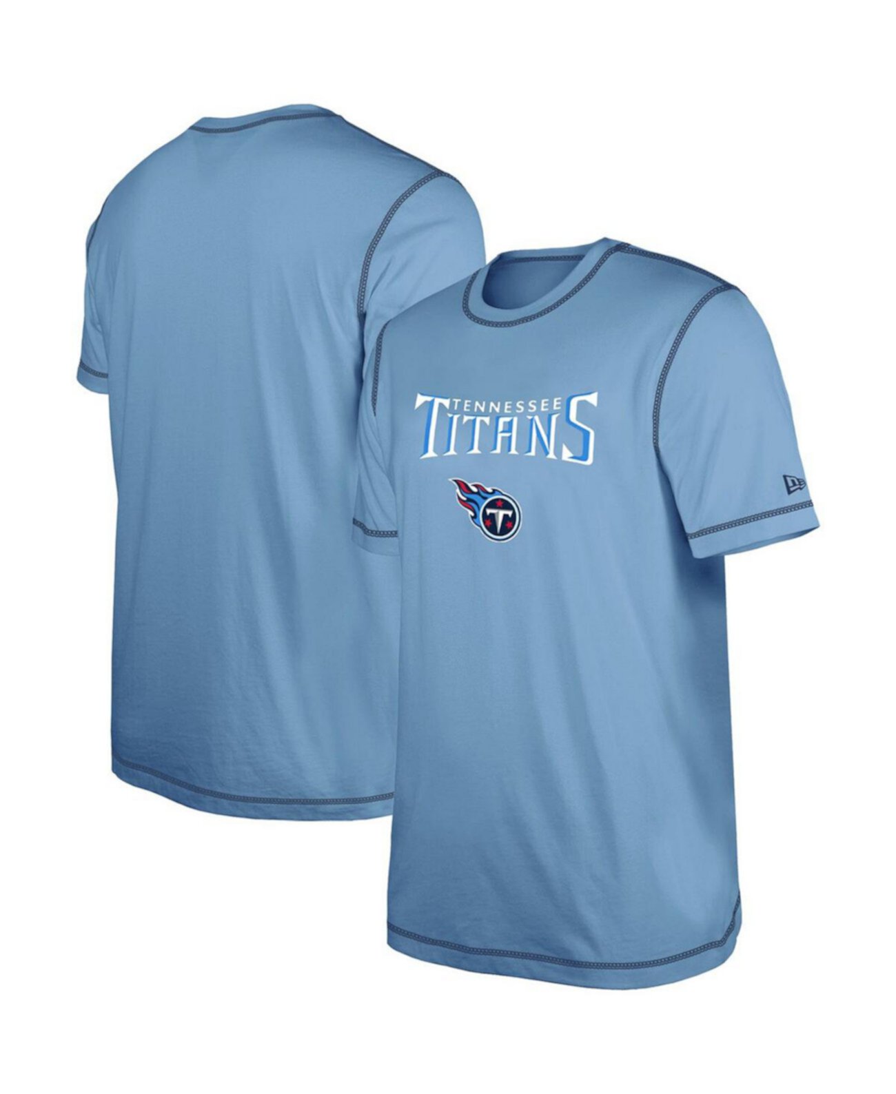 Футболка New Era светло-голубая с коротким рукавом и принтом Tennessee Titans New Era