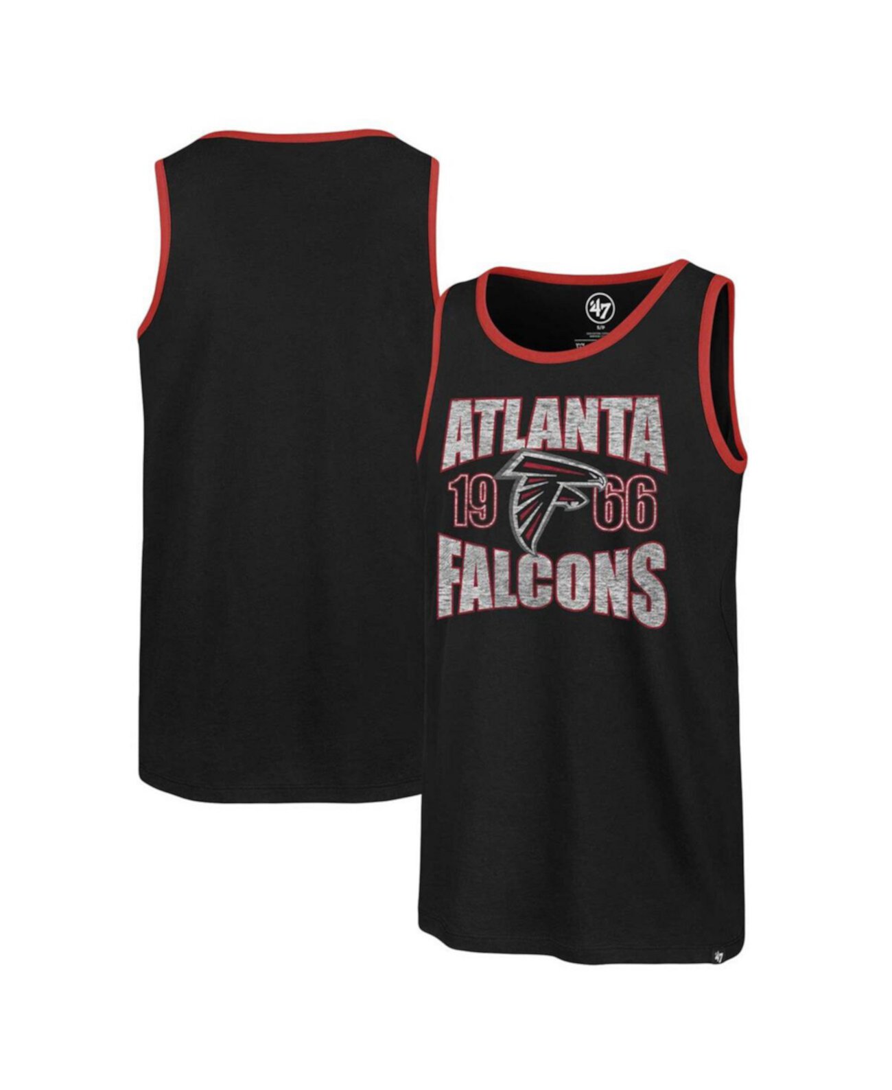 Мужская черная футболка без рукавов из 100% хлопка Atlanta Falcons Upload Franklin '47 Brand