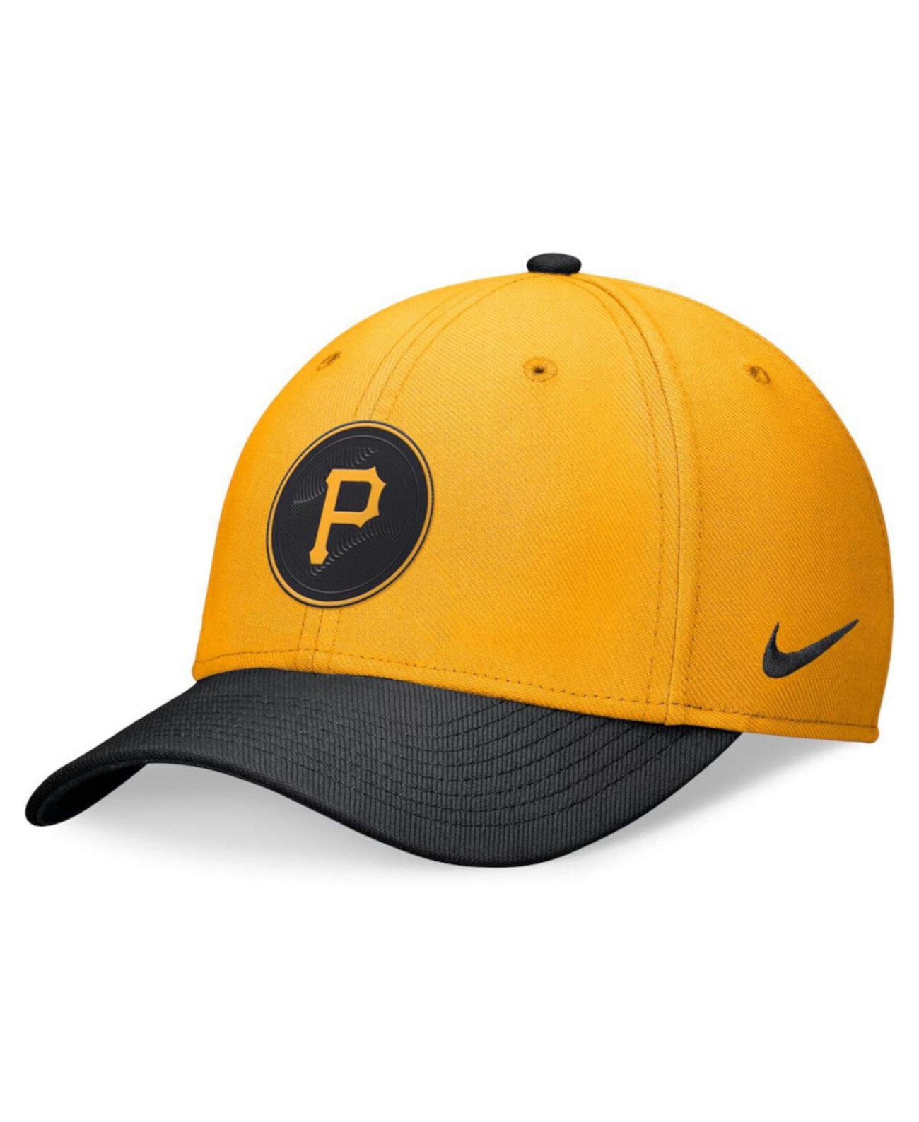 Мужская бейсболка Pittsburgh Pirates 2024 City Connect Swoosh, черно-золотая, на растяжке Nike