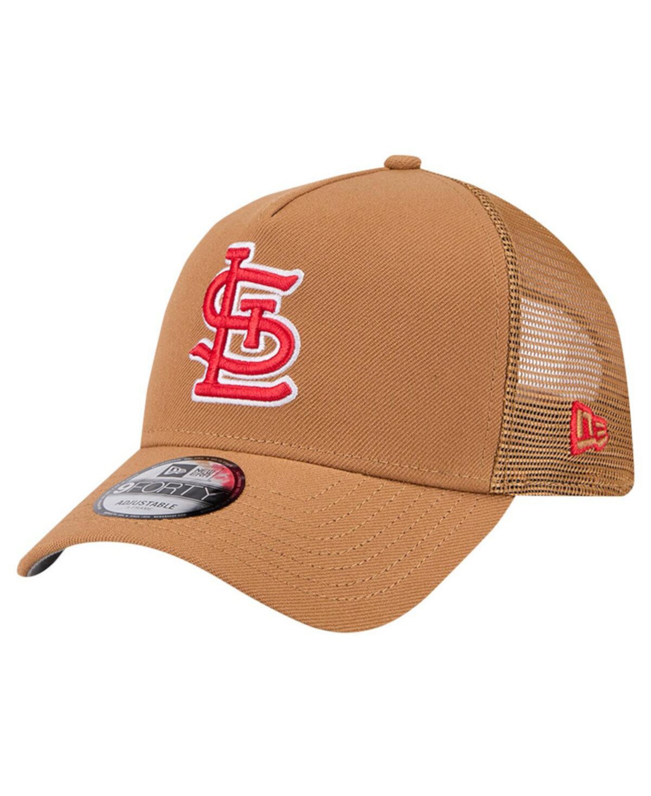 Мужская коричневая кепка St. Louis Cardinals A-Frame Trucker 9FORTY, регулируемый размер New Era