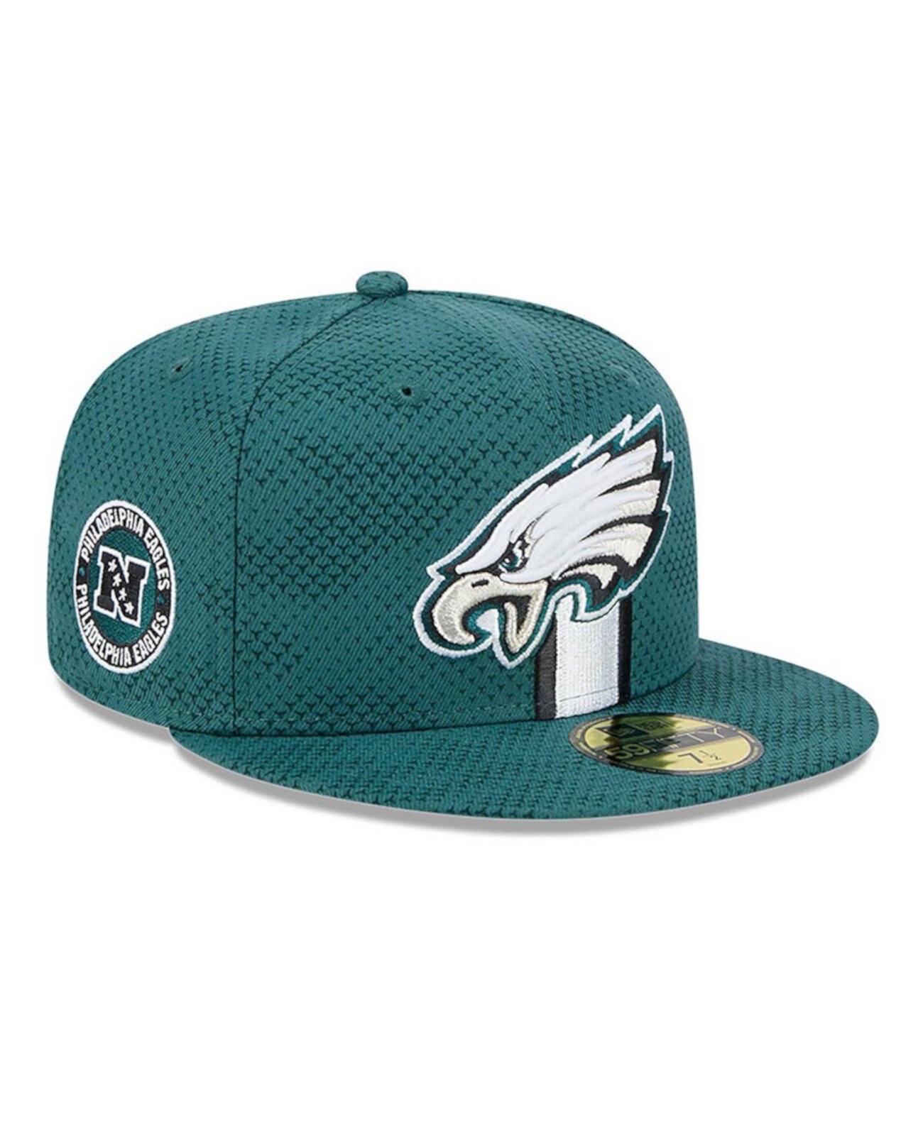 Мужская кепка Philadelphia Eagles 2024 Sideline 59FIFTY, высокая корона, 100% полиэстер New Era