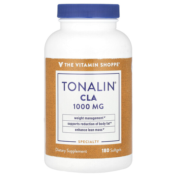 Tonalin® CLA 1000 мг для снижения жира и увеличения мышечной массы 180 капсул The Vitamin Shoppe