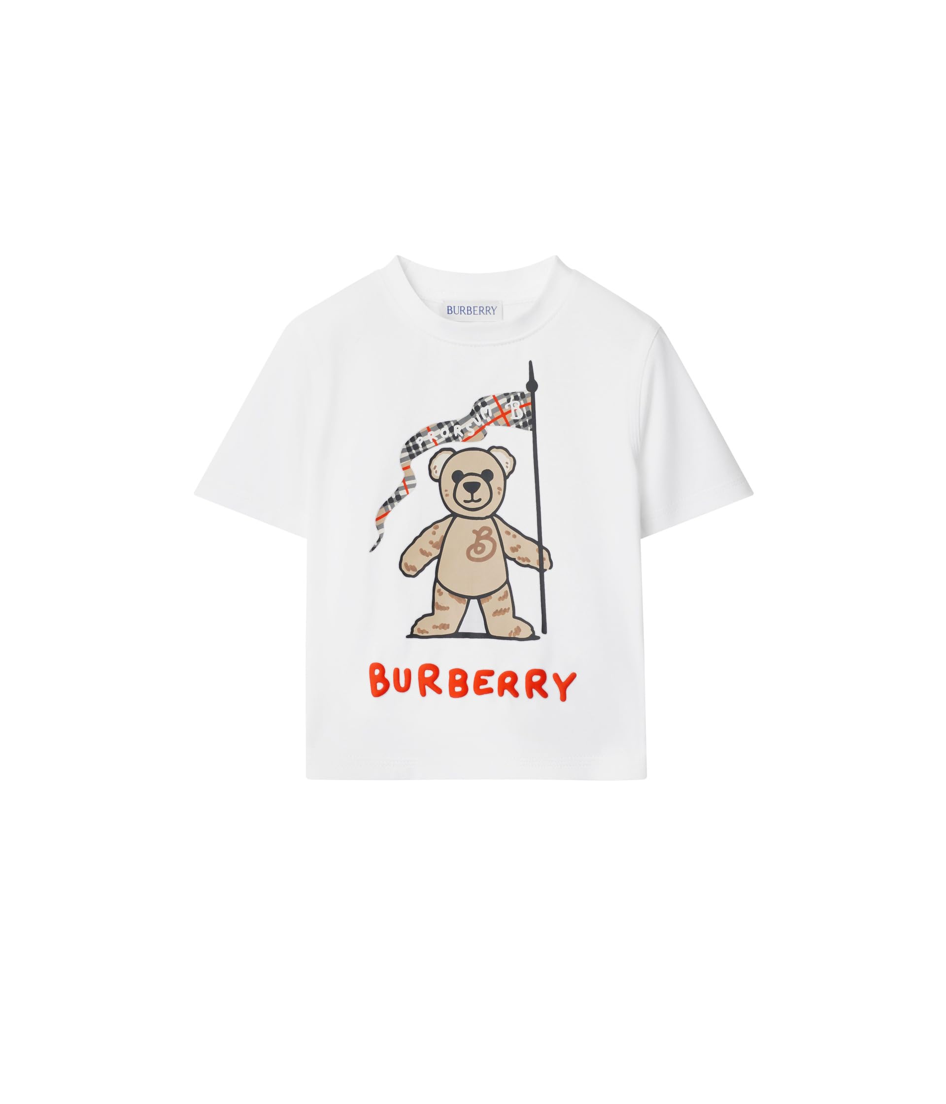 Футболка Burberry с графикой Cedar Bear Flag из 100% хлопка для детей Burberry