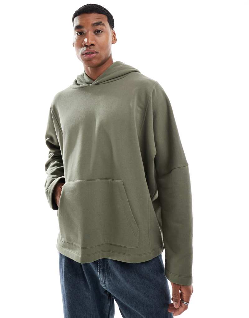 ASOS DESIGN oversized hoodie in khaki ASOS DESIGN