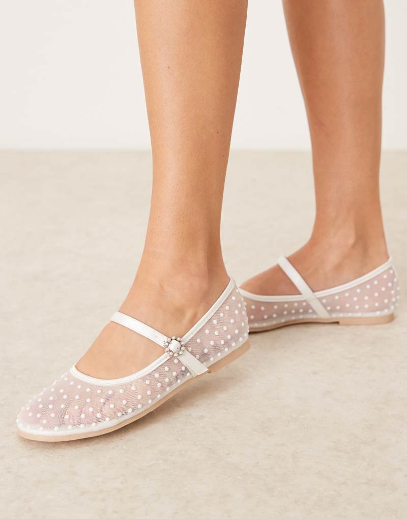 Be Mine Bridal Talia slippers in ivory Be Mine