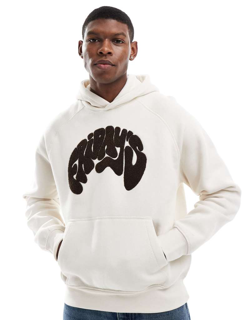 Bershka Friday graphic hoodie in white Bershka