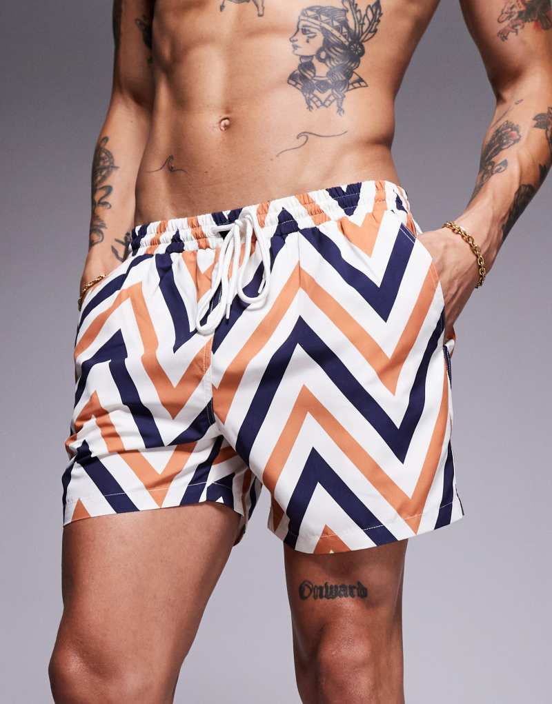 South Beach print swim shorts in multi South Beach