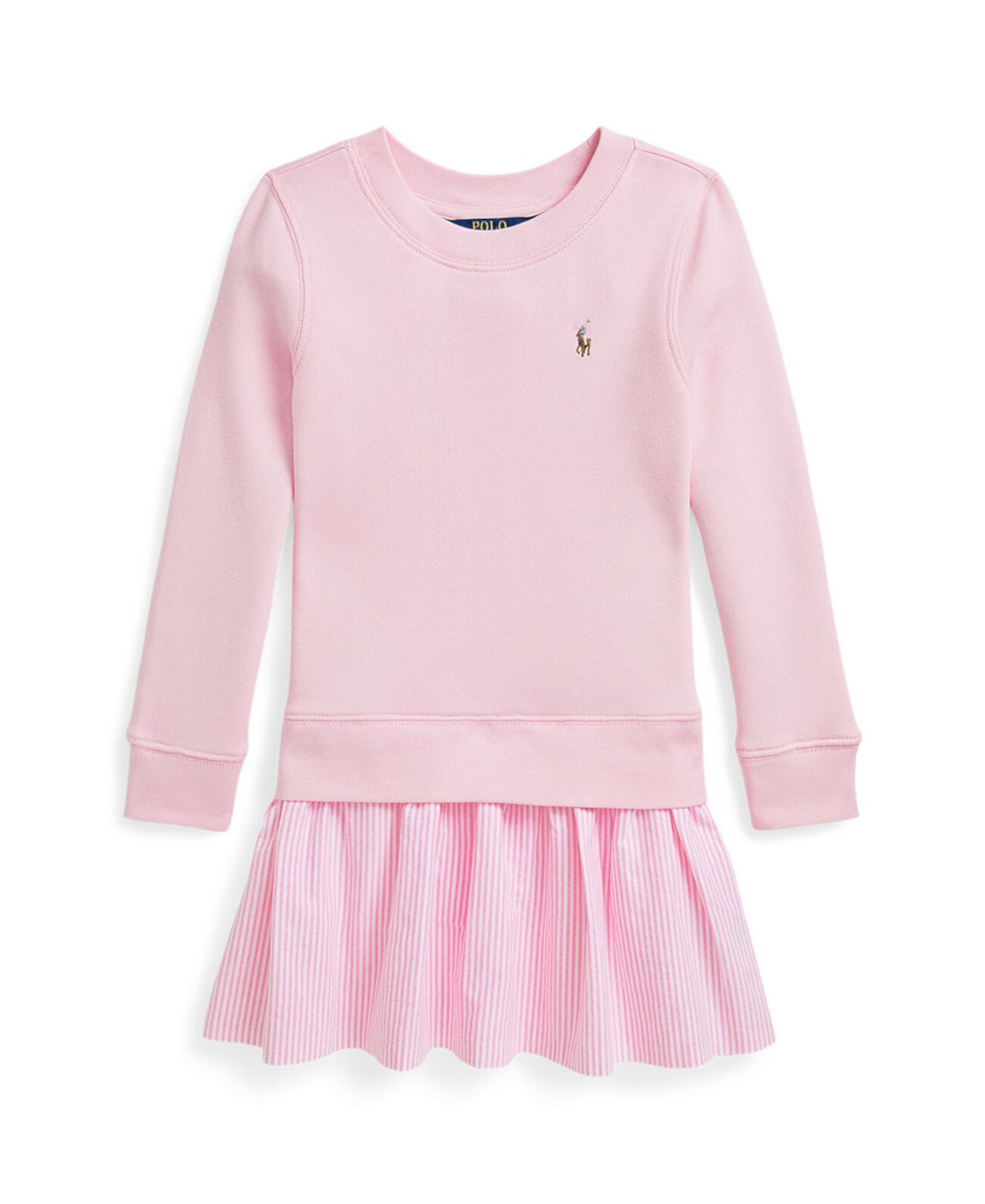 Toddler and Little Girls Striped-Skirt Terry Dress Polo Ralph Lauren