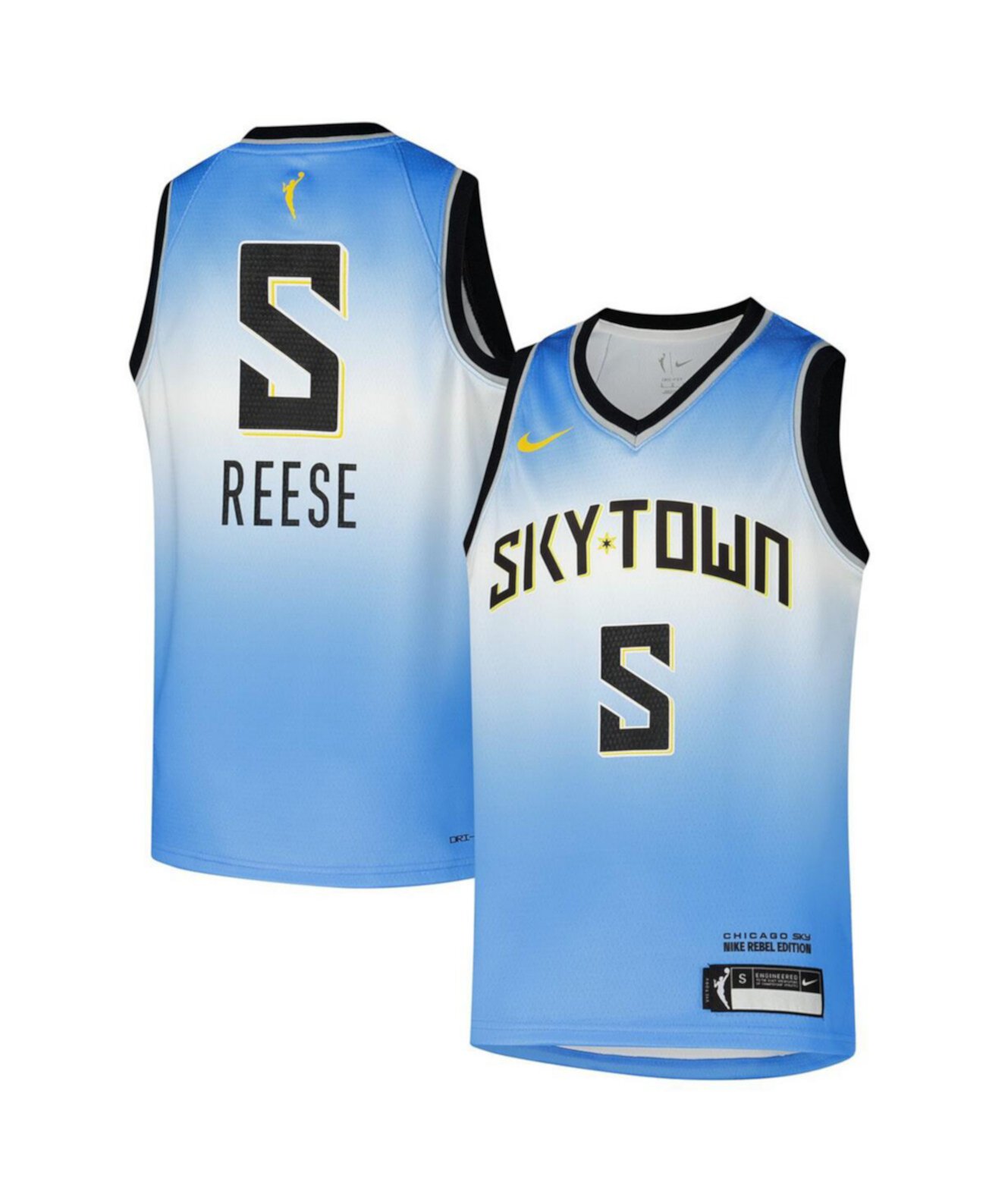 Детская майка Angel Reese светло-голубого цвета Chicago Sky 2024 с графикой, Nike Nike