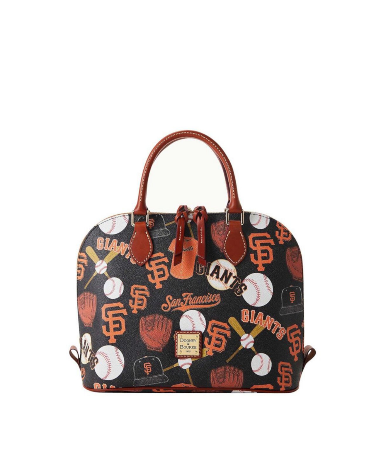 Сумка на молнии Game Day San Francisco Giants из натуральной кожи с карманами Dooney & Bourke