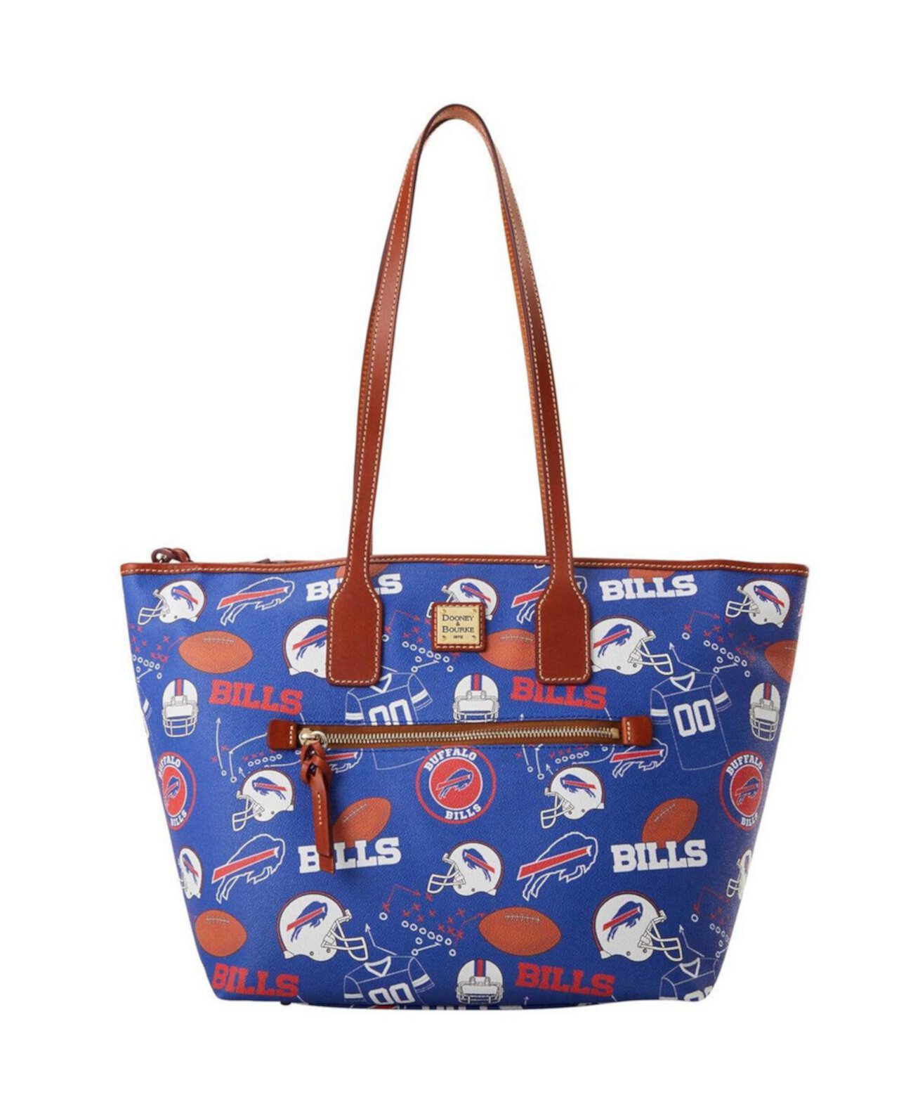 Большая сумка-торба Buffalo Bills из прочного канваса с 5 карманами и ручками Dooney & Bourke