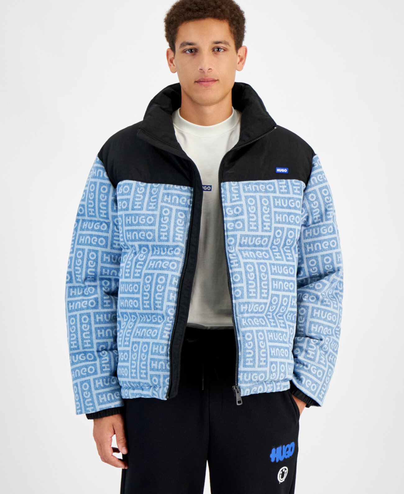 Men's Byres Logo Puffer Jacket Boss