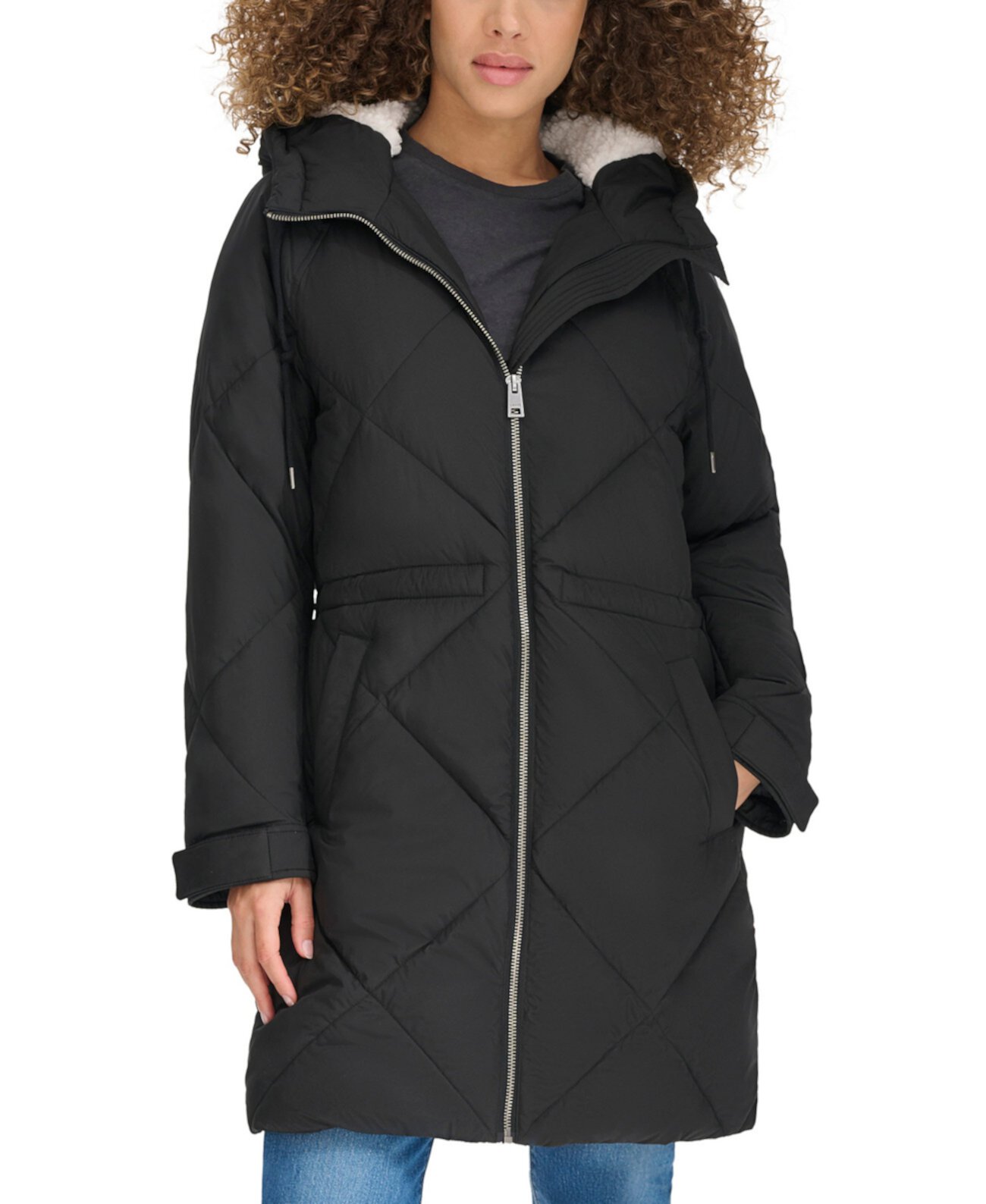 Women's Diamond Quilted Cinch Waist Parka Jacket Levi's®