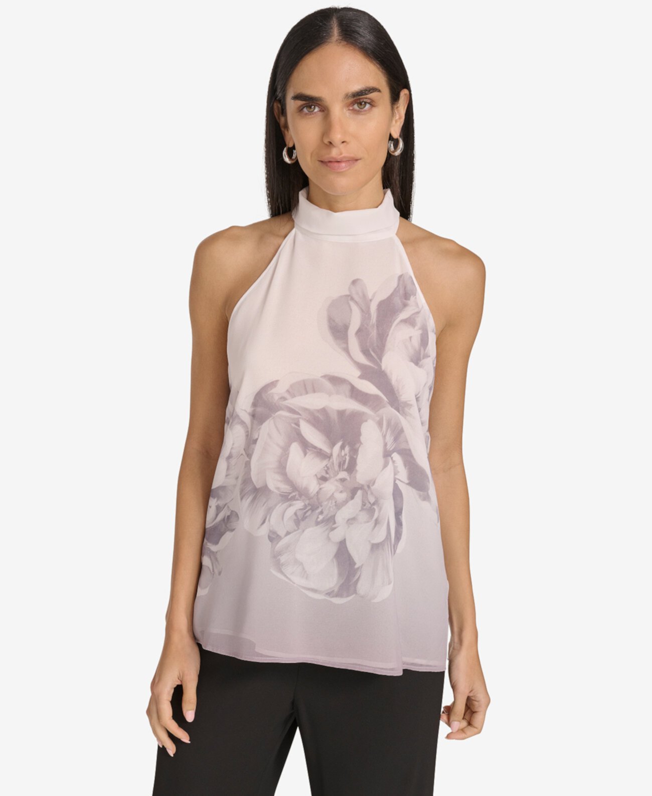 Women's Printed Halter High-Neck Top Calvin Klein