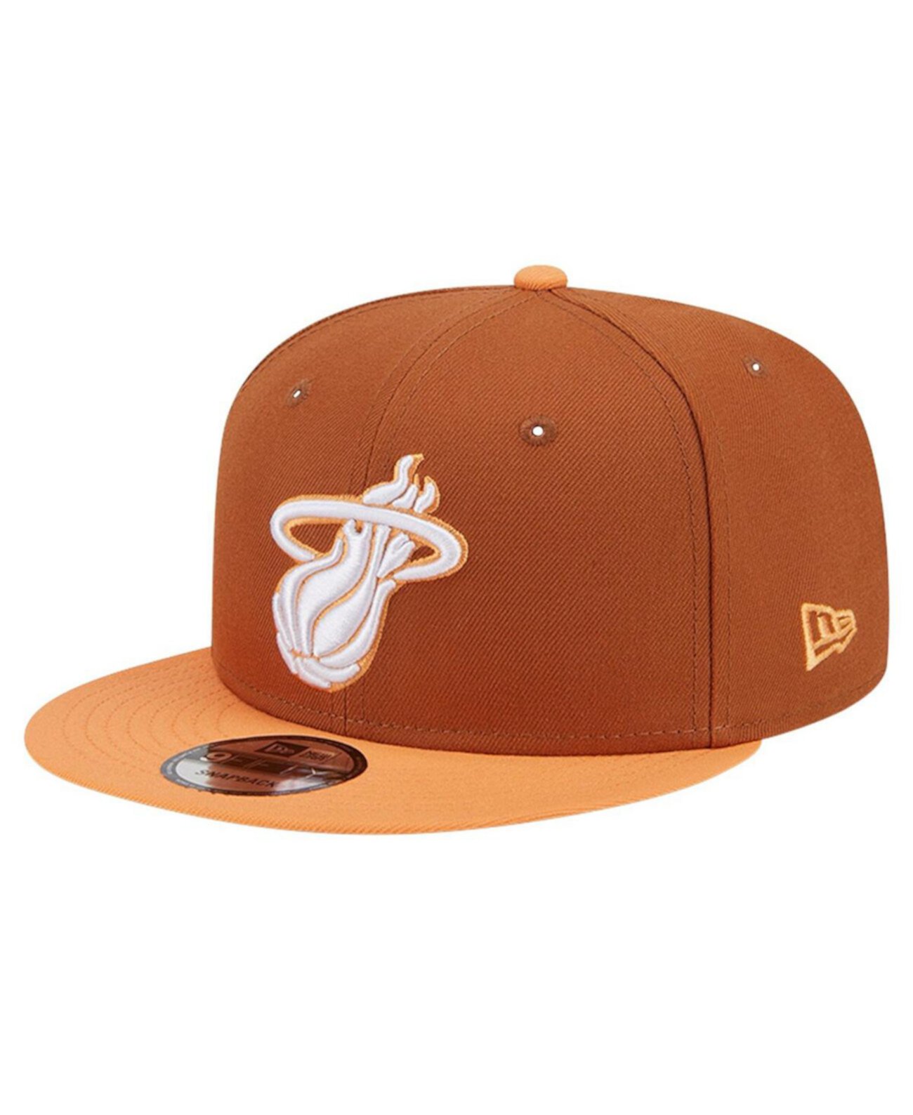 Мужская кепка с жестким верхом Miami Heat, оранжевый/коричневый, Snapback 9FIFTY New Era