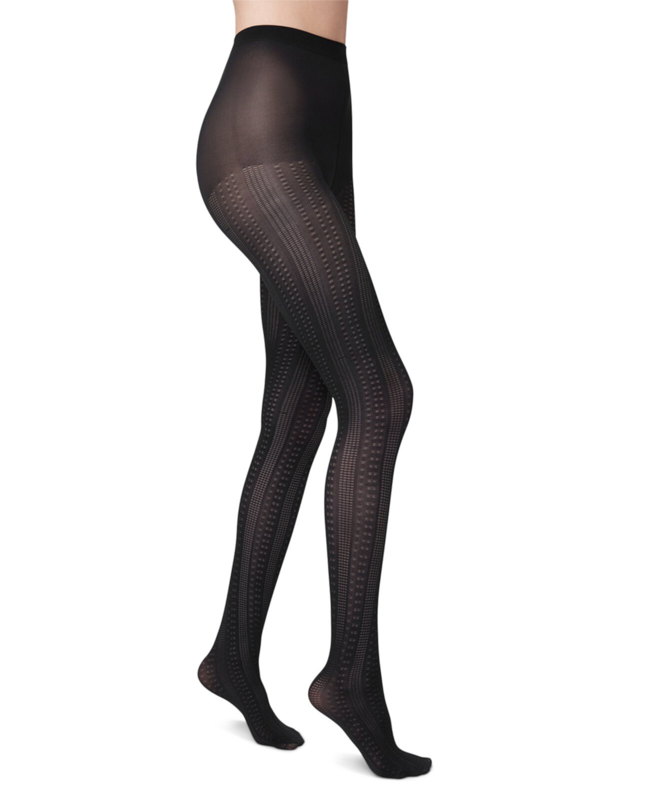 Women's Geo-Stripe Control-Top Tights U24239 HUE