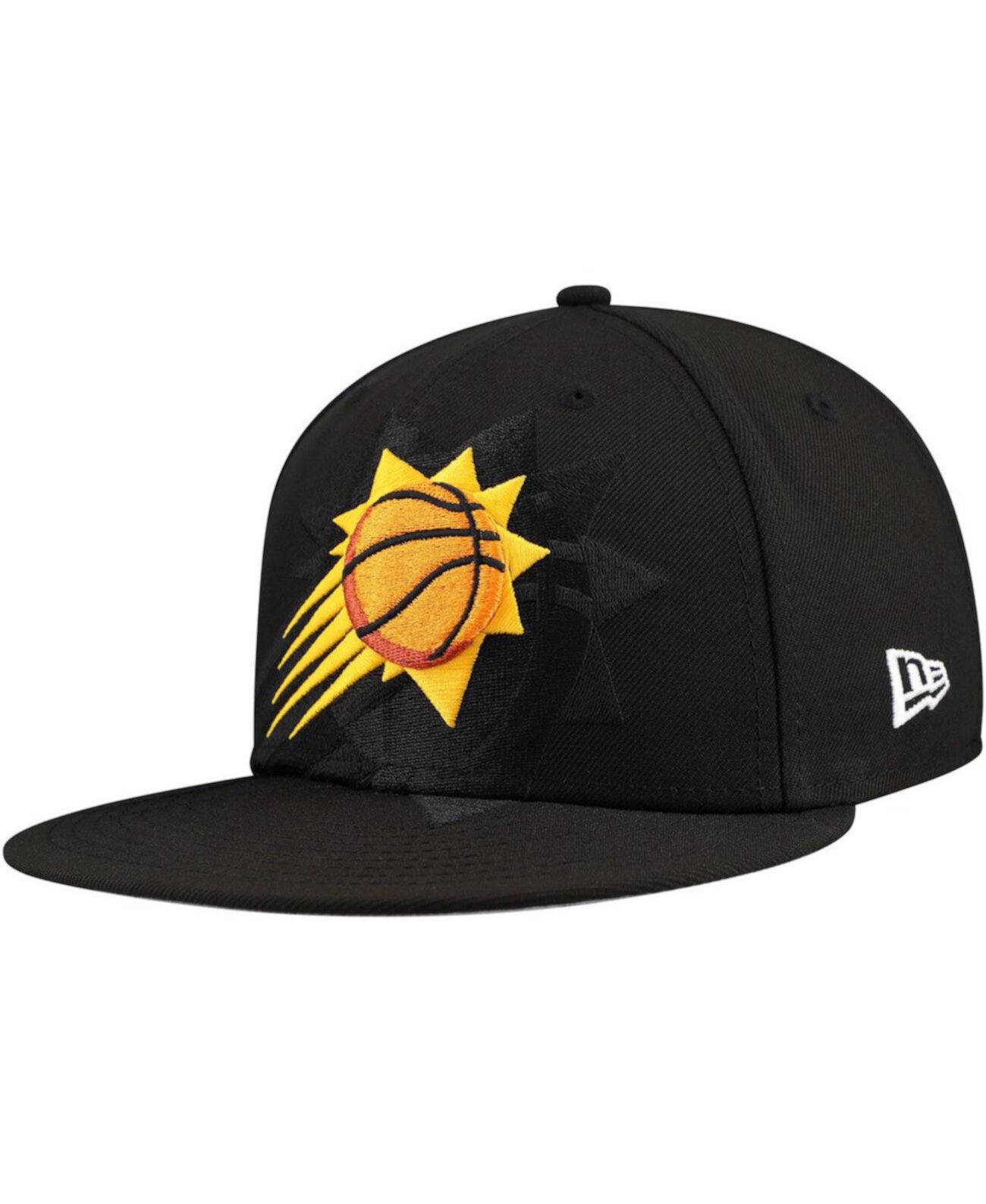 Мужская черная кепка Phoenix Suns с объемным логотипом Blackout Shadow 59FIFTY New Era