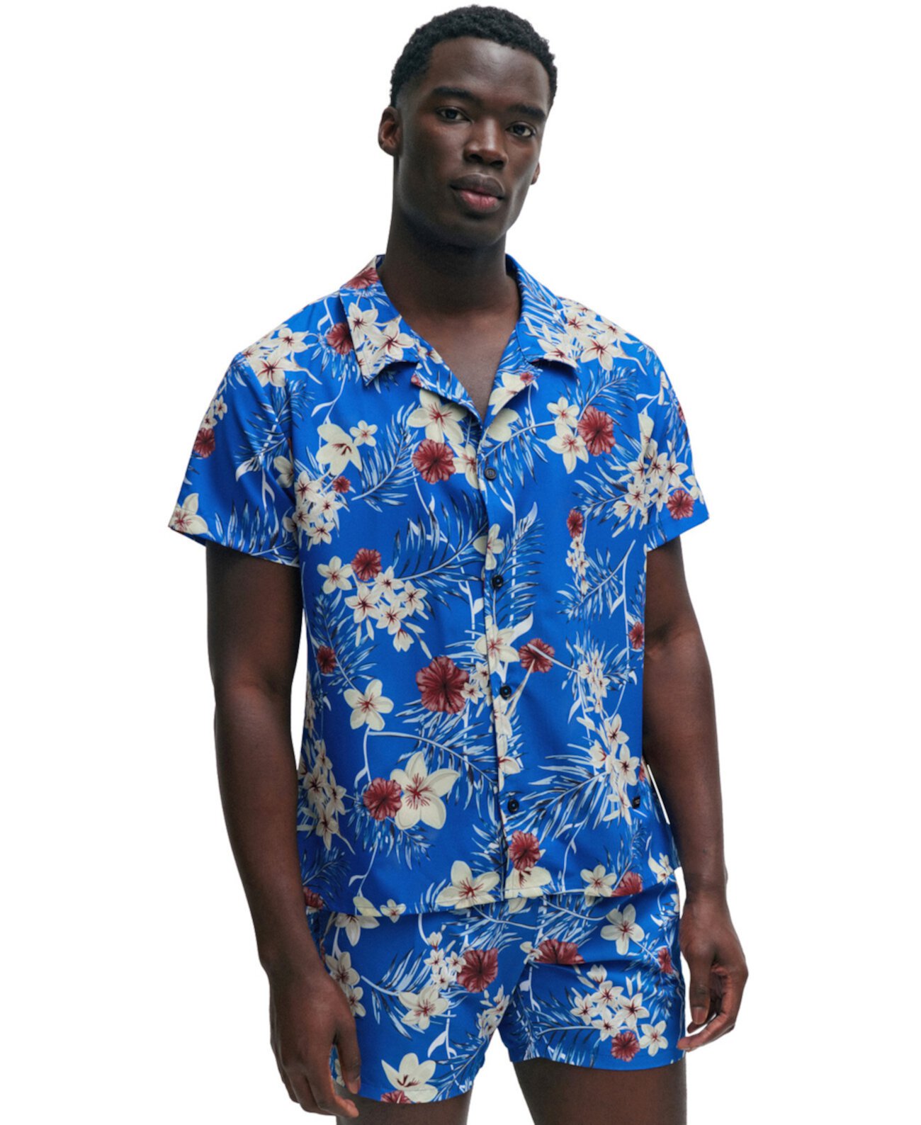 Men's Regular-Fit Printed Beach Shirt BOSS