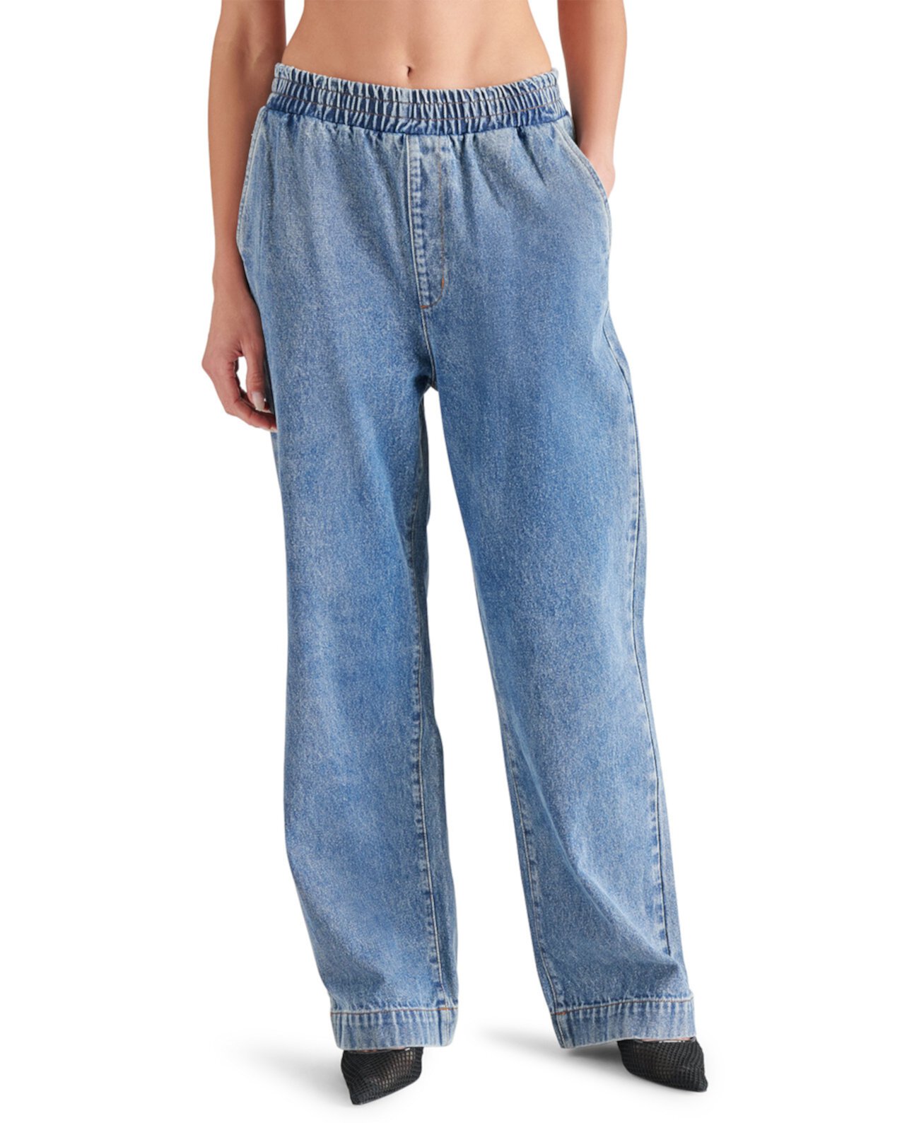 Women's Gilda Cotton Pull-On Denim Pants Steve Madden