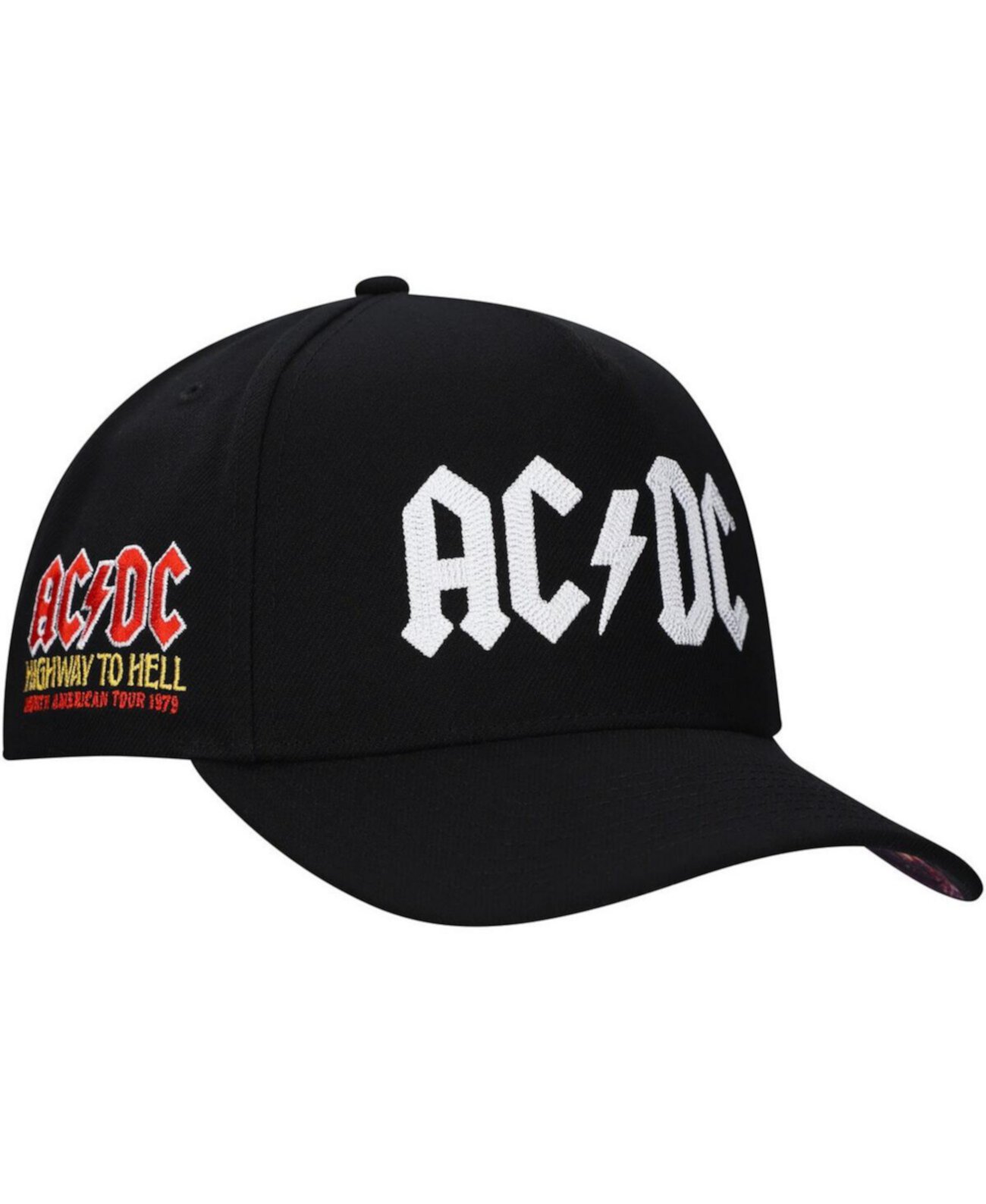 Регулируемая черная кепка A-Frame AC/DC Североамериканского тура 1979, хлопковая Lids