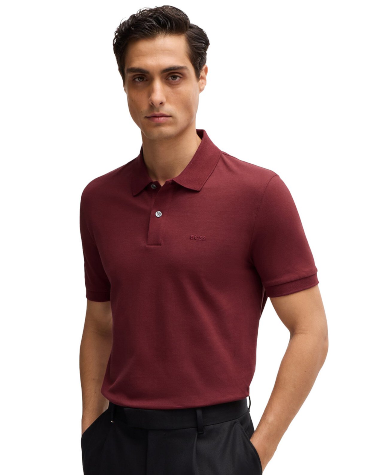 Men's Embroidered Pallas Polo BOSS