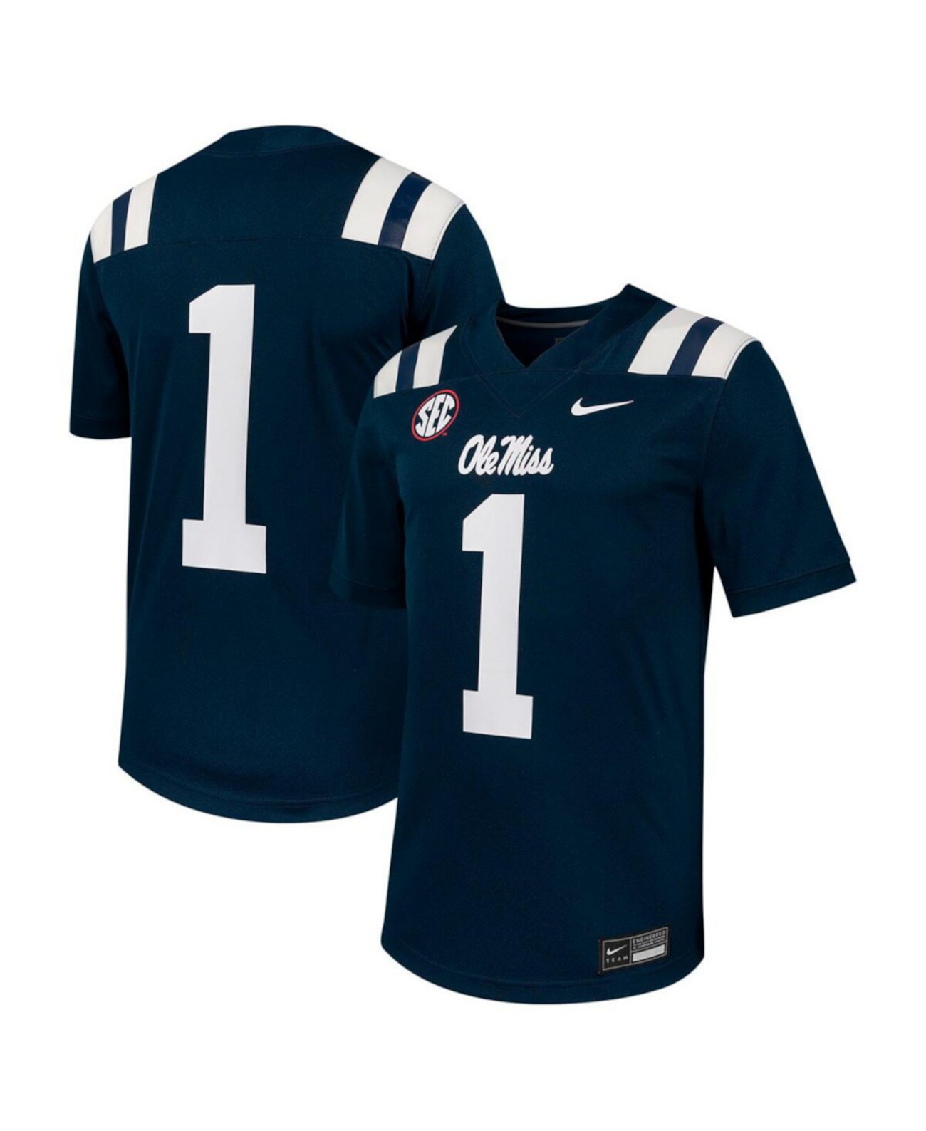 Футбольная футболка для мужчин Ole Miss Rebels Untouchable от Nike, с коротким рукавом и свободным кроем Nike