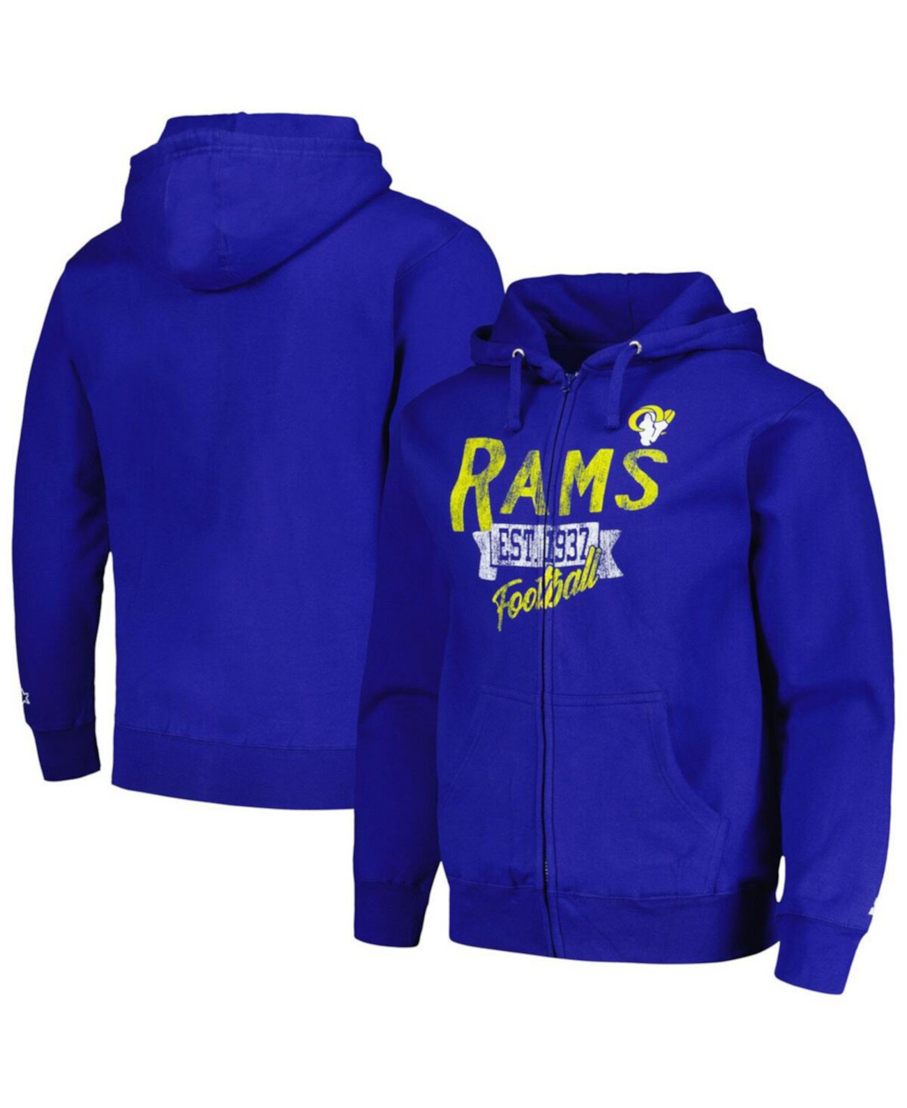 Men's Royal Los Angeles Rams Domestic Post Season Full-Zip Hoodie Starter