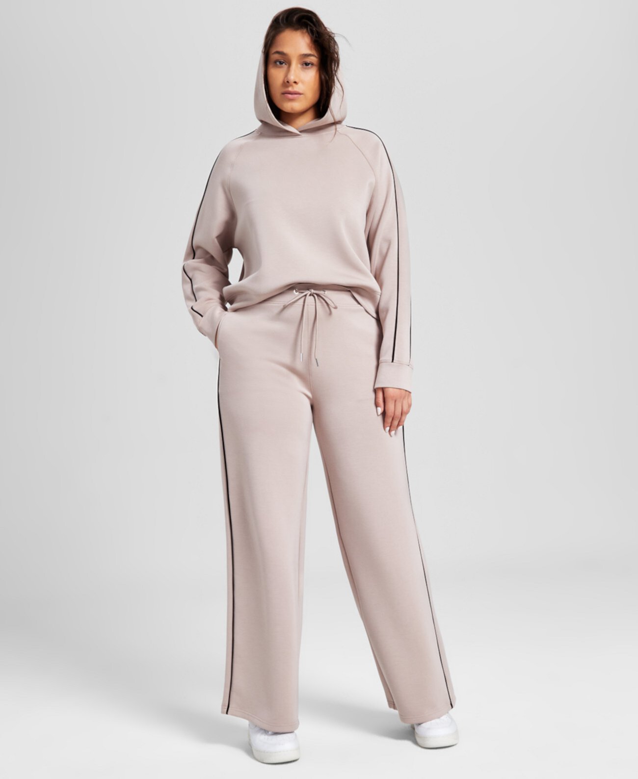 Women's Contrast-Tipped Sweatpants, Exclusively at Macy's And Now This