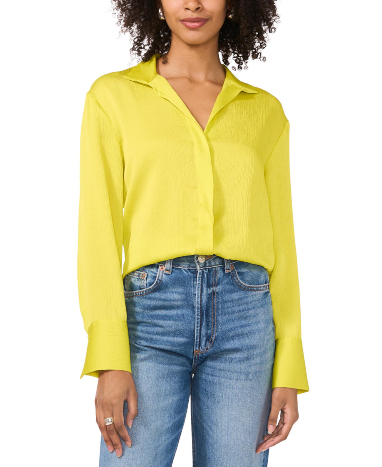 Women's Oversized Collared Button-Down Shirt Vince Camuto