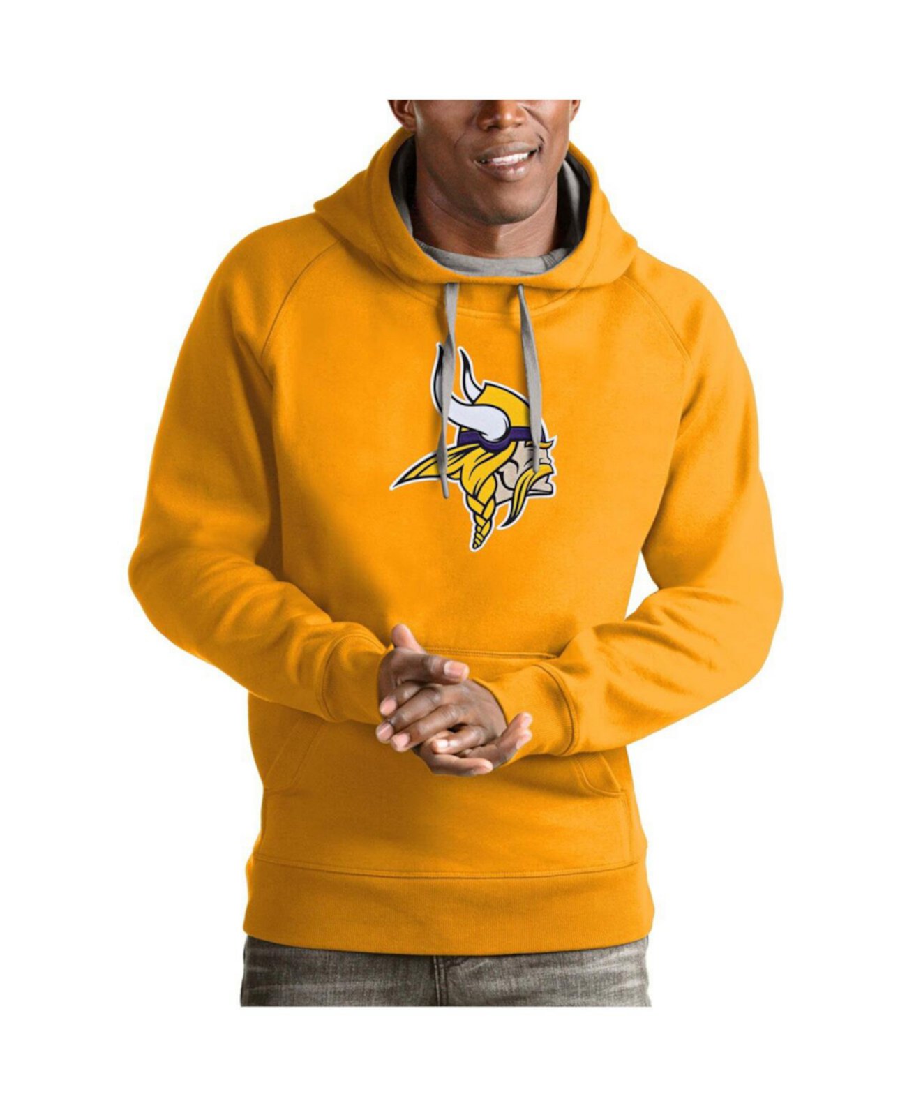 Men's Gold Minnesota Vikings Victory Pullover Hoodie Antigua